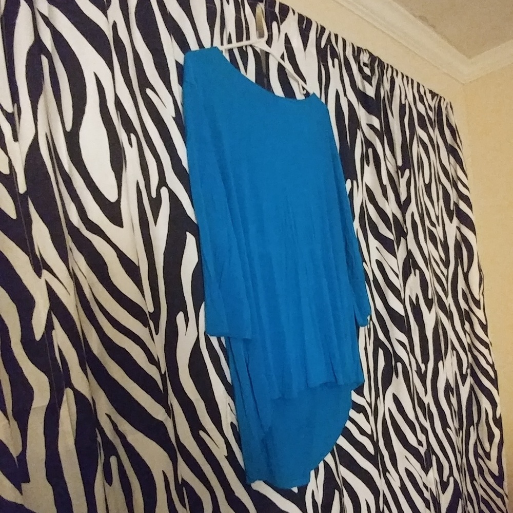 Blue long sleeves blouse